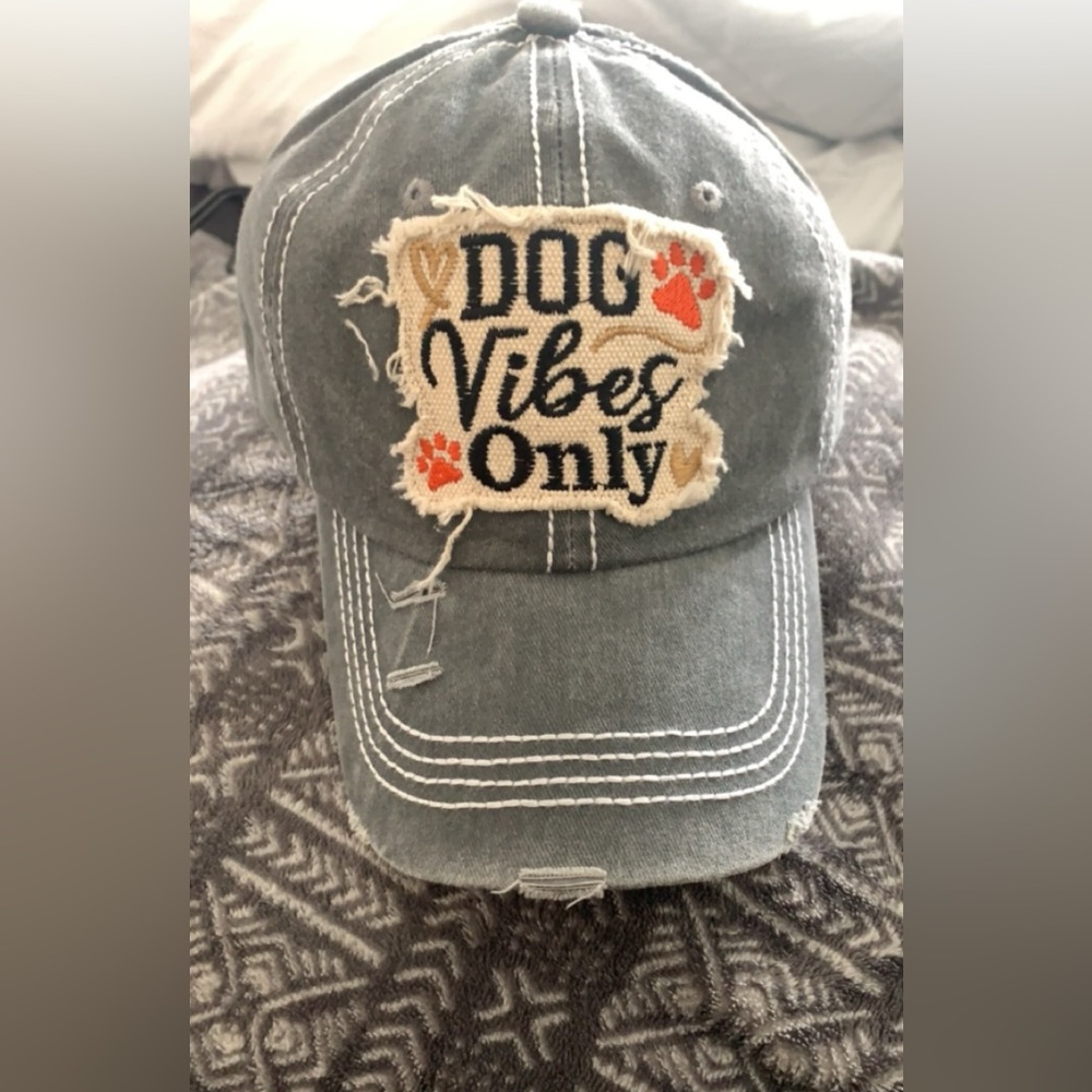 “Dog vibes only” Adjustable ball cap
